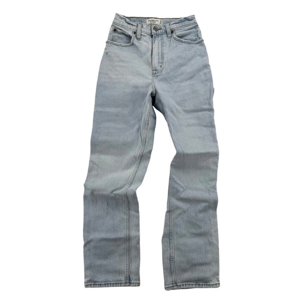 Abercrombie & Fitch 90s Straight Jeans Womens 25 0s Light Blue Excellent Utility
